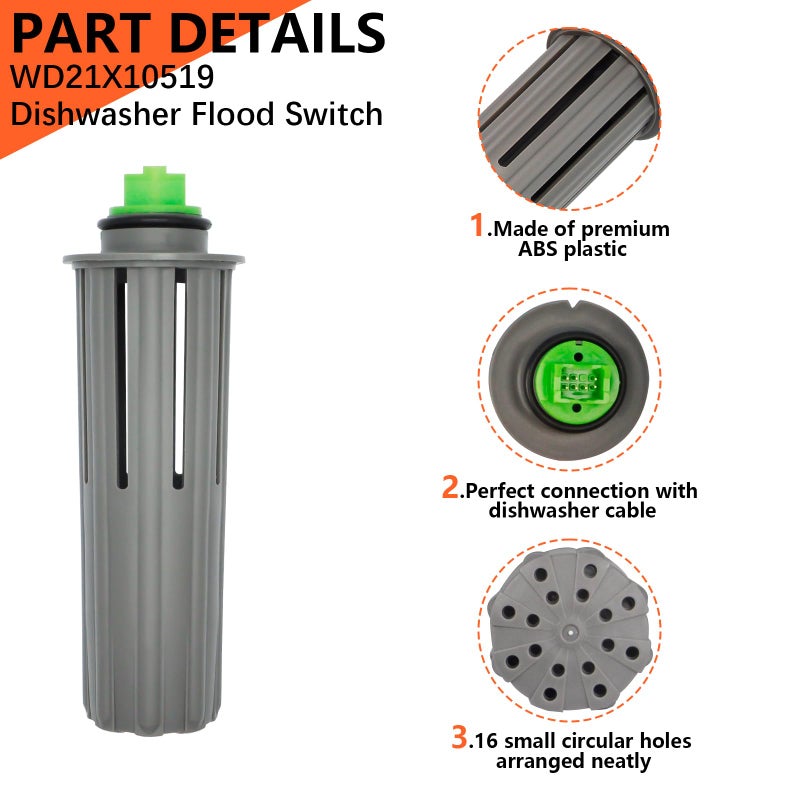 REEPLAR New Upgrade Wd21X10519 Ge Dishwasher Flood Switch Compatible Gdt Gdf Series Ge Appliance Switch Flood Asm Replacement Wd21X10492 Wd21X20204 3028650 Ps8690623 Ap5781465 - Image 4